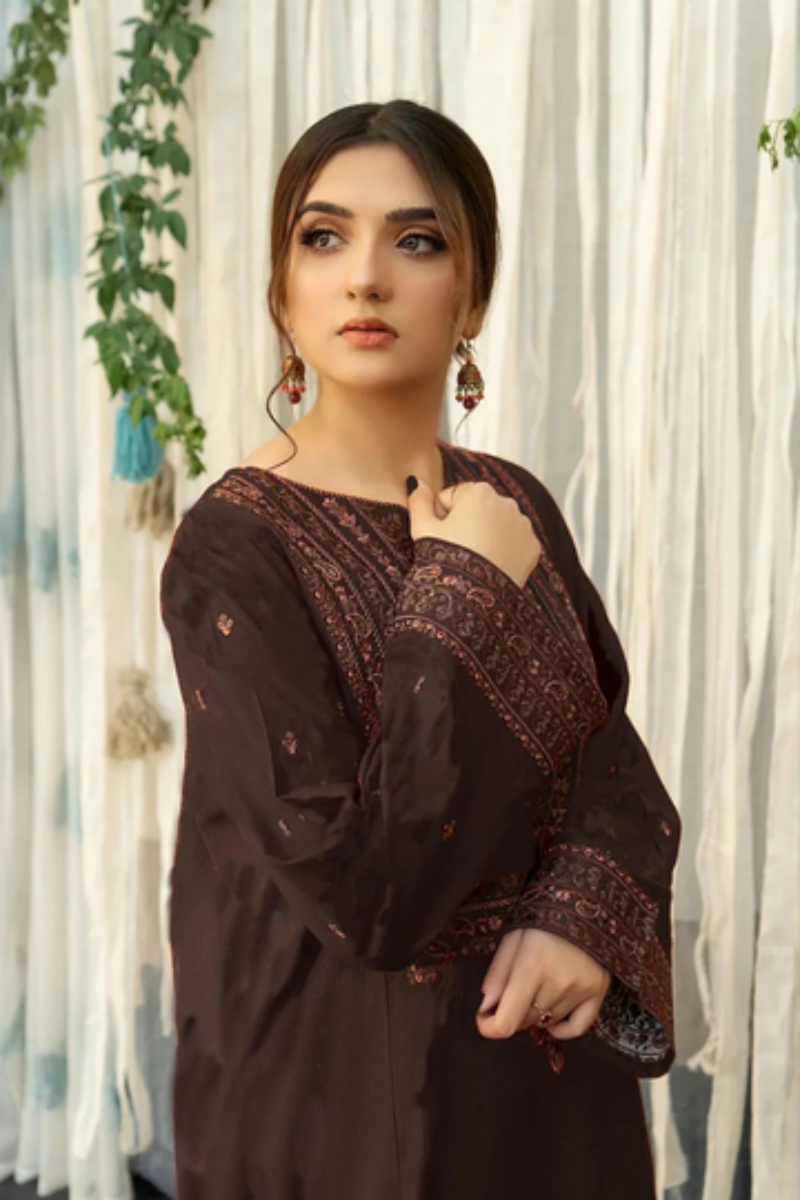 AISLING BY NIRMAL- 3PC LAWN EMBROIDERED SHIRT WITH Diamond Digital Printed Dupatta And Embroidered Trouser  NL-6064