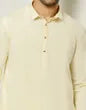 CREAM POLYESTER BLANDED KAMEEZ SHALWAR-NL-3005 - Naya Libass